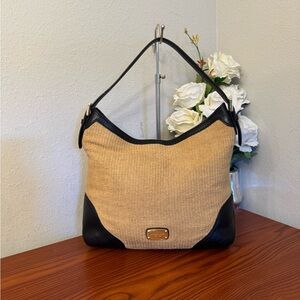 Michael Kors Tan and Black Hobo Bag